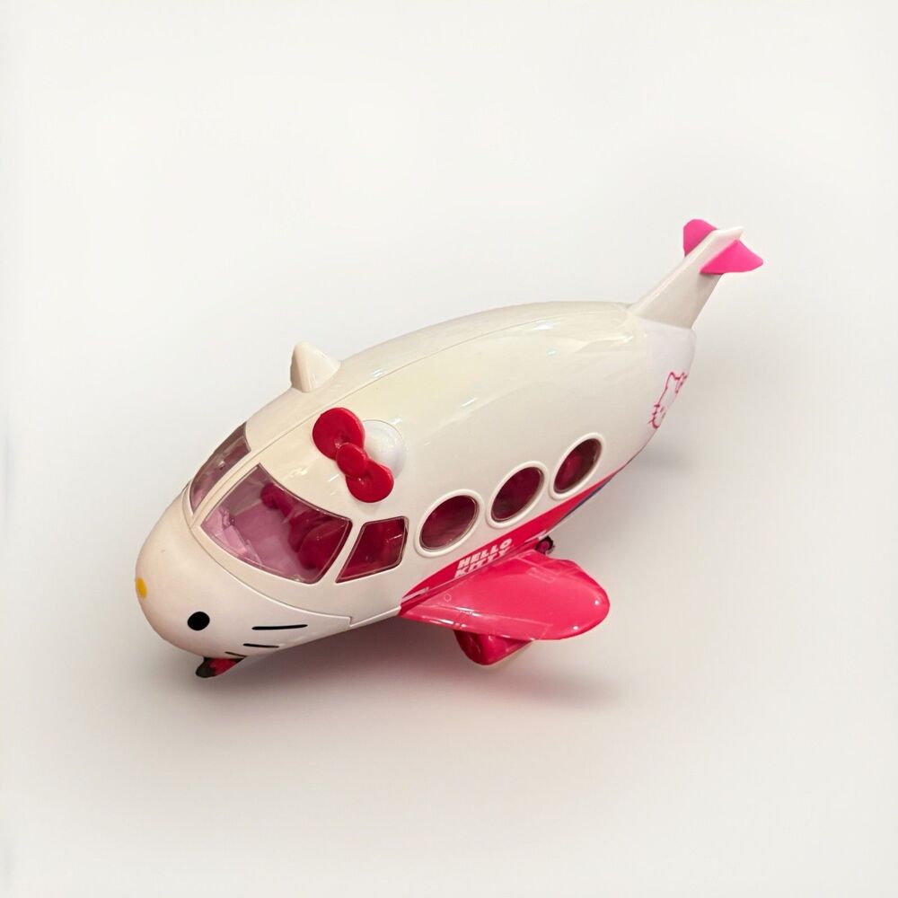 Hello Kitty Sanrio Airplane Play set White Pink Bow 2013, Preloved, Plane Only